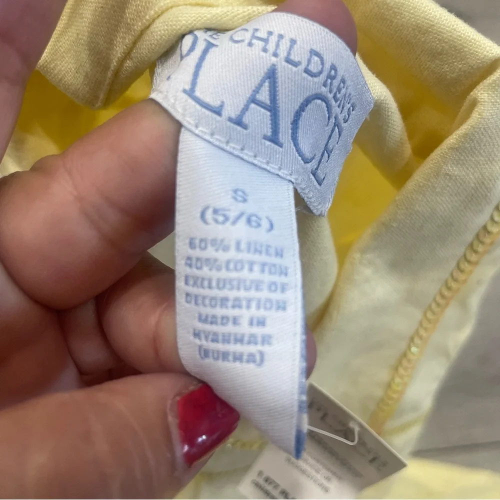 The Children's Place Light Yellow Wide Leg Set